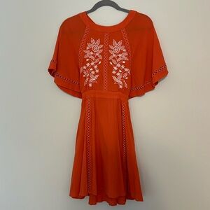 Gauze Coral Dress
